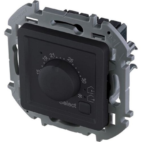 Терморегулятор механический с датчиком без рамки Legrand Inspiria 0С +30С антрацит картинка